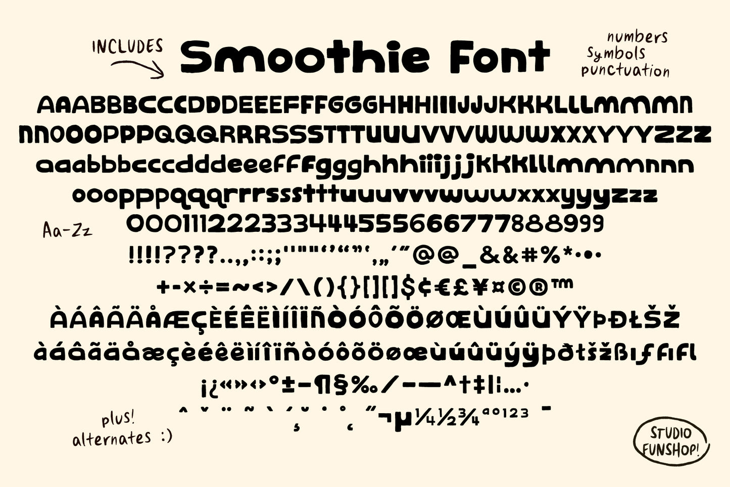 Smoothie Font - Hand Drawn Sans Serif