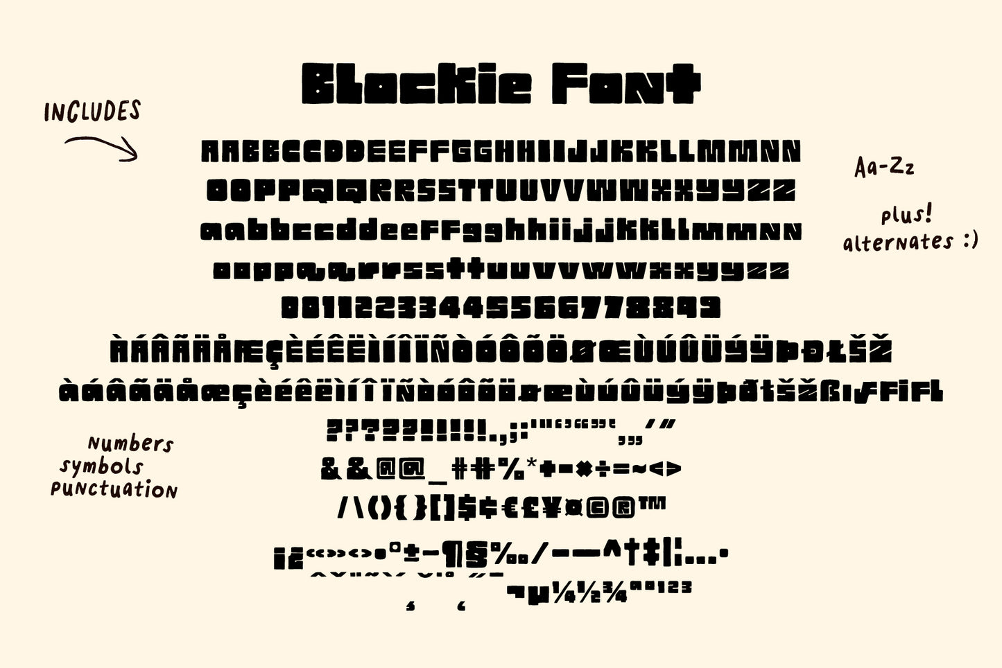 Blockie - Hand-lettered Display Font