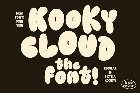 Kooky Cloud - Unique Bold Bubble Font