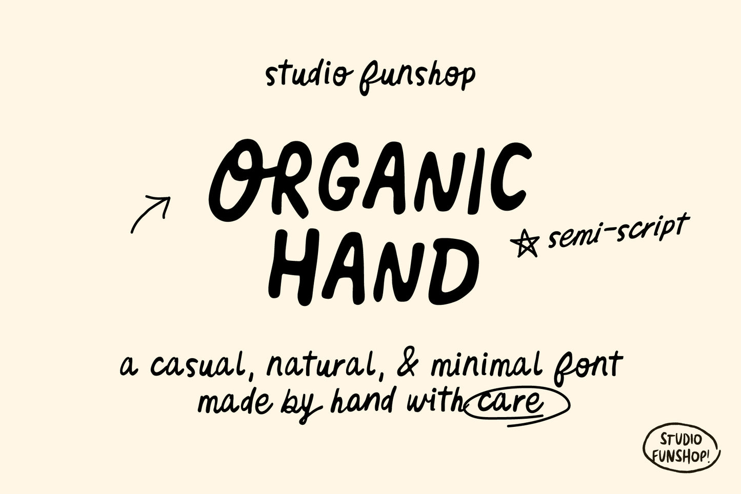Organic Hand - Semi-script Font