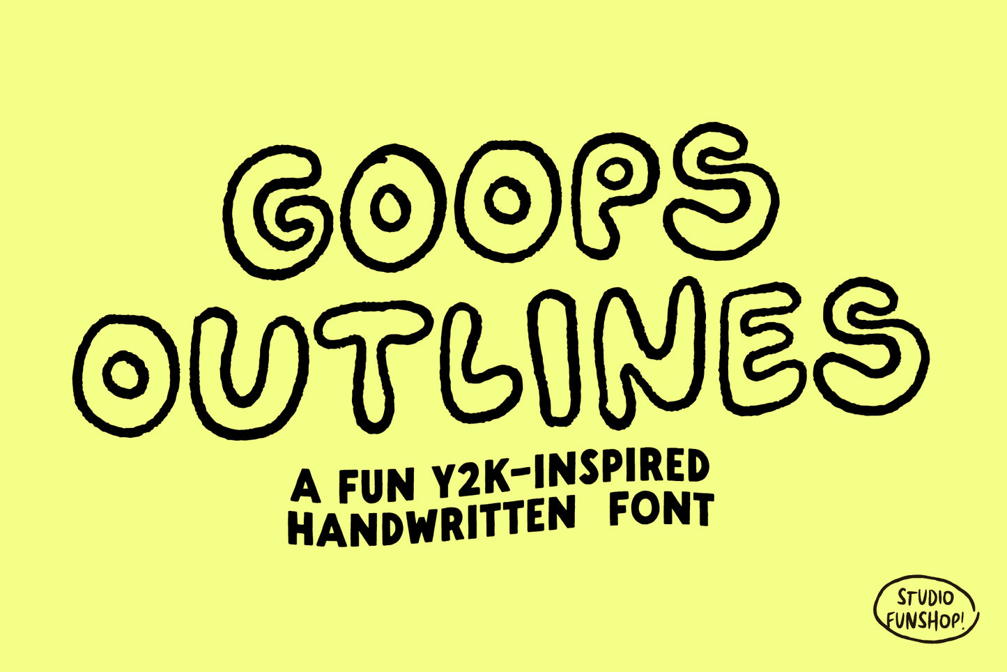 Goops Outlines - Handwritten Font