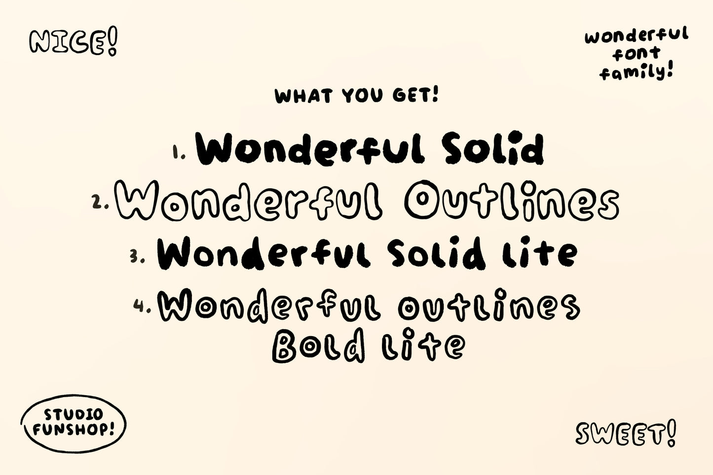 Wonderful - Handwriting Font Family