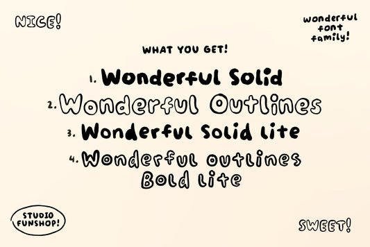 Wonderful - Handwriting Font Family