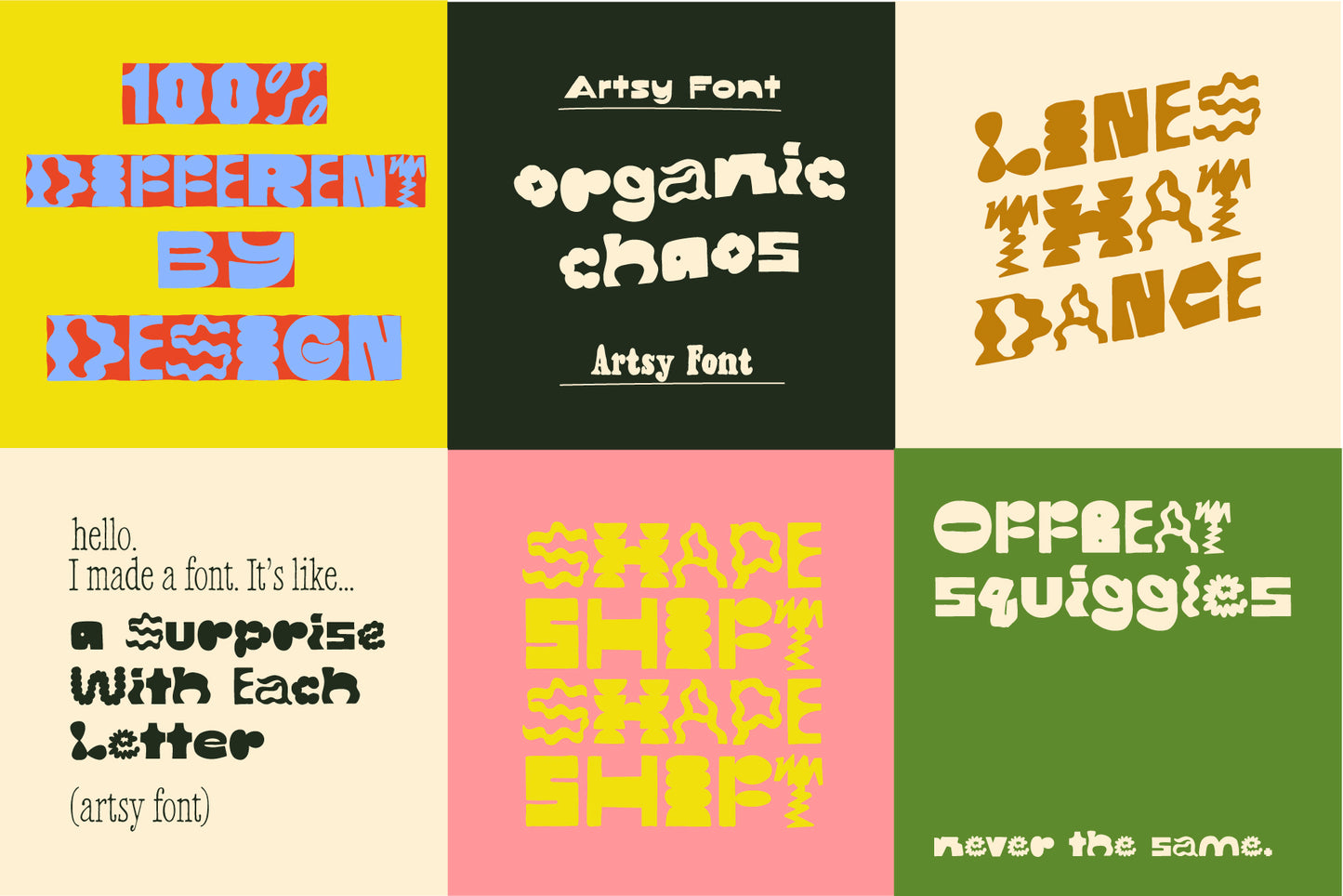 Artsy - Bold Hand-lettered Display