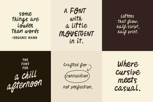 Organic Hand - Semi-script Font