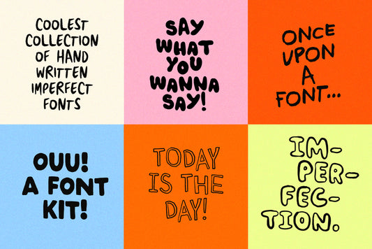 Imperfectionist Handwriting Font Kit