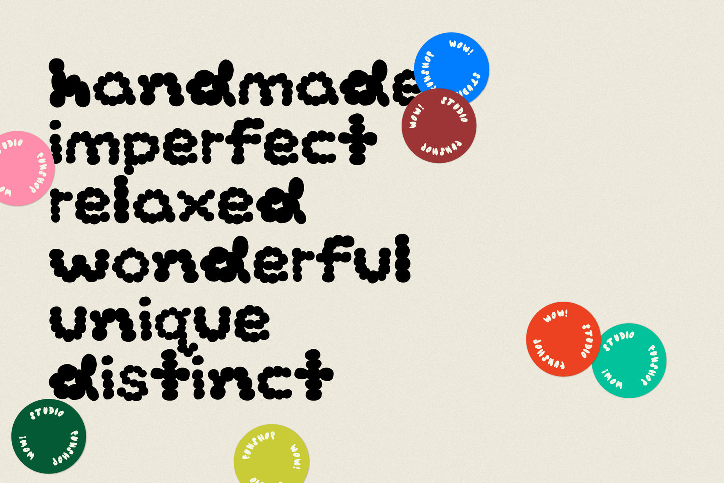 Dottie - A bubbly hand-lettered font