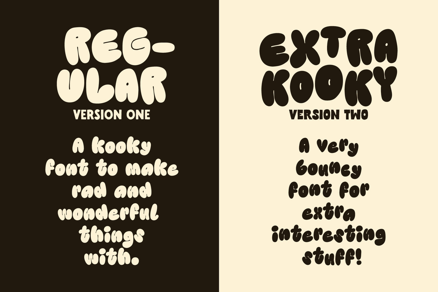 Kooky Cloud - Unique Bold Bubble Font