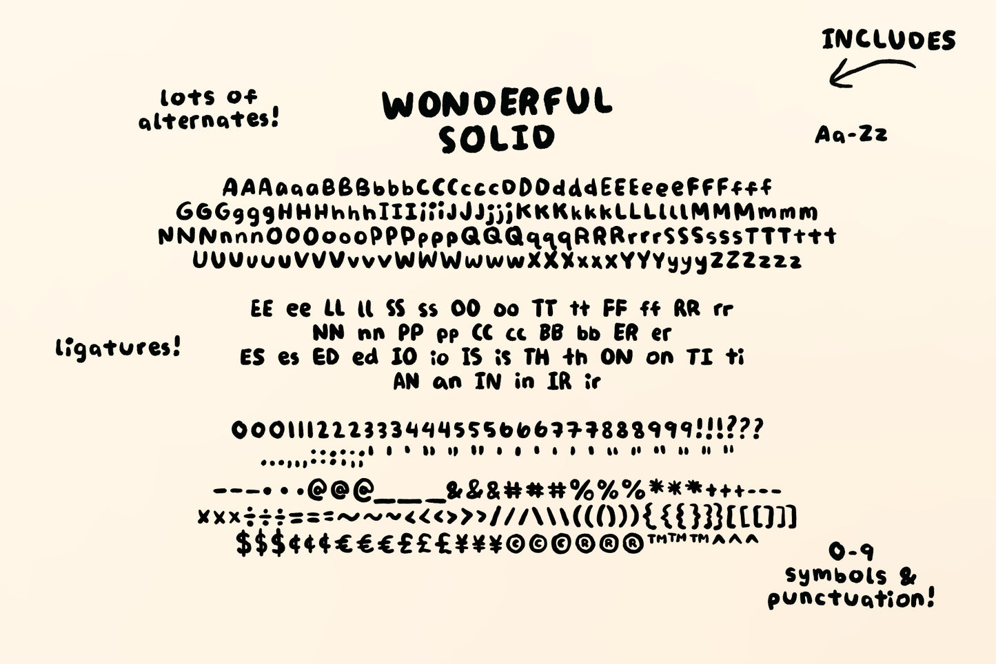 Wonderful - Handwriting Font Family