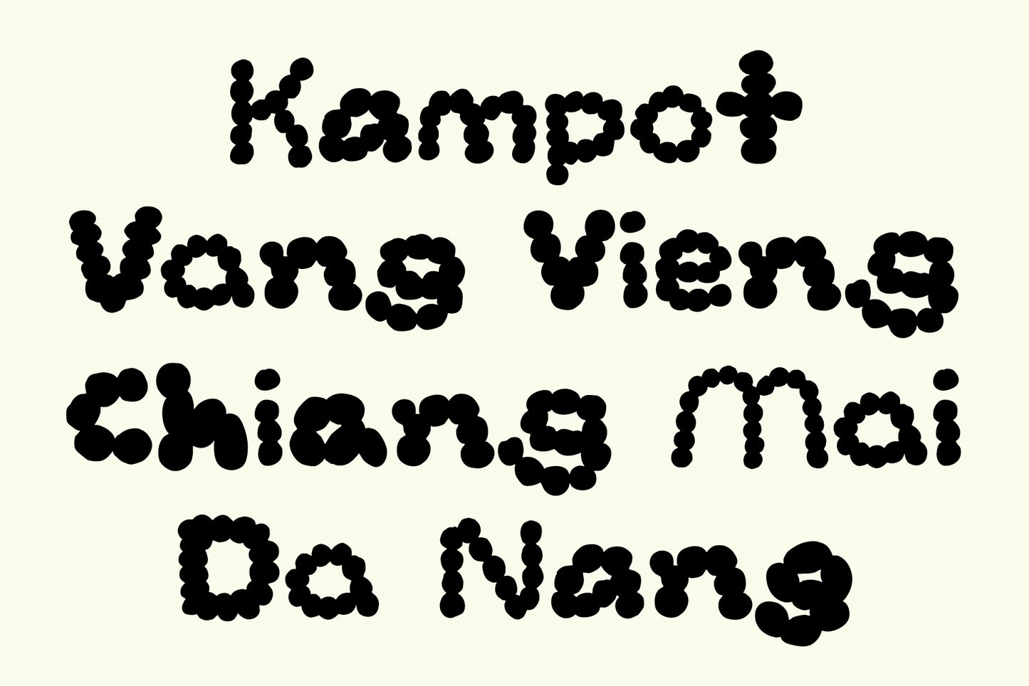 Dottie - A bubbly hand-lettered font