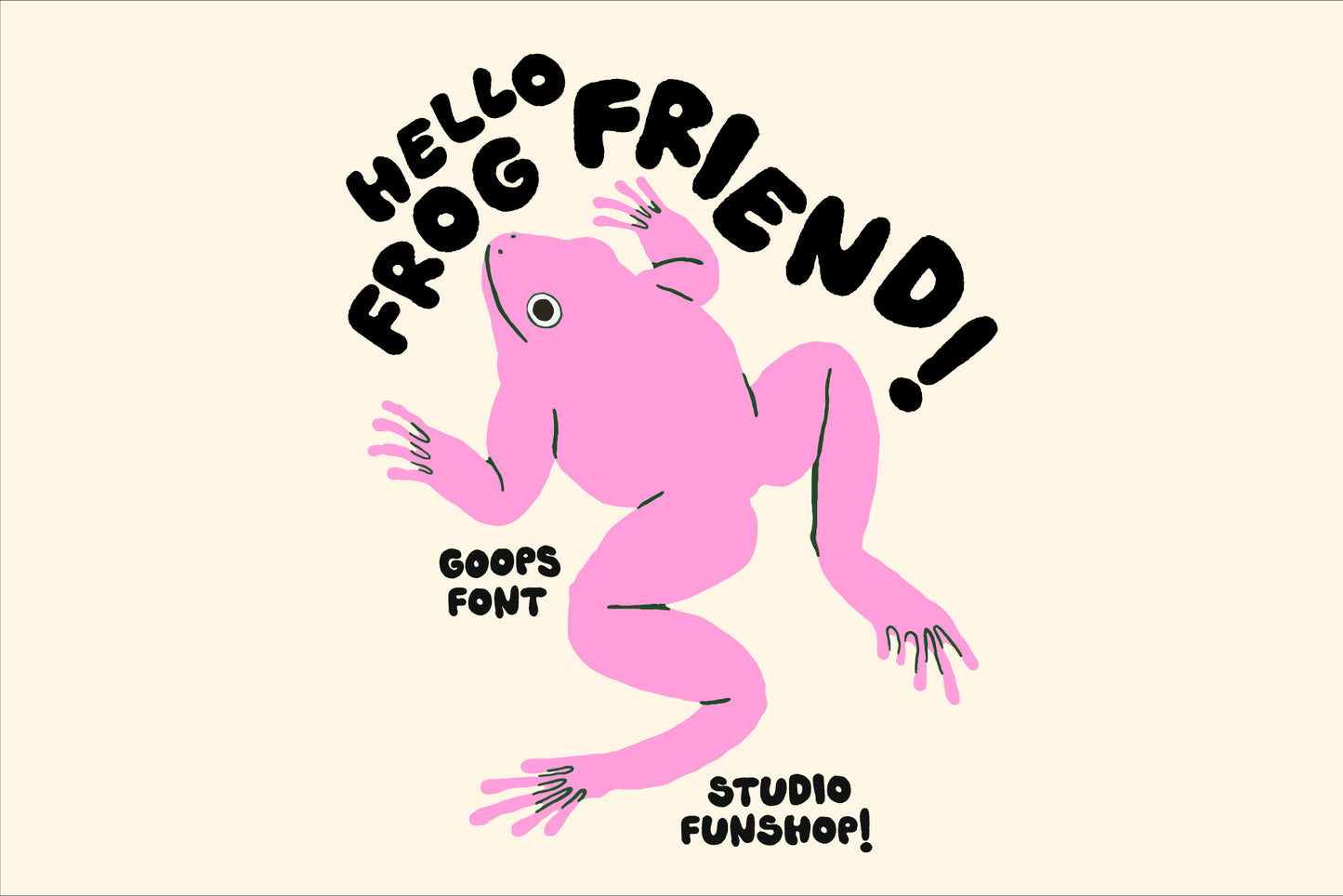 Goops - A handwriting bubble font