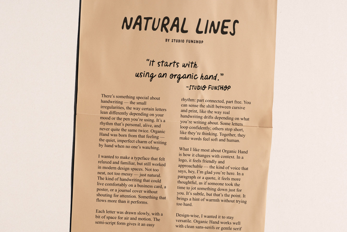 Organic Hand - Semi-script Font