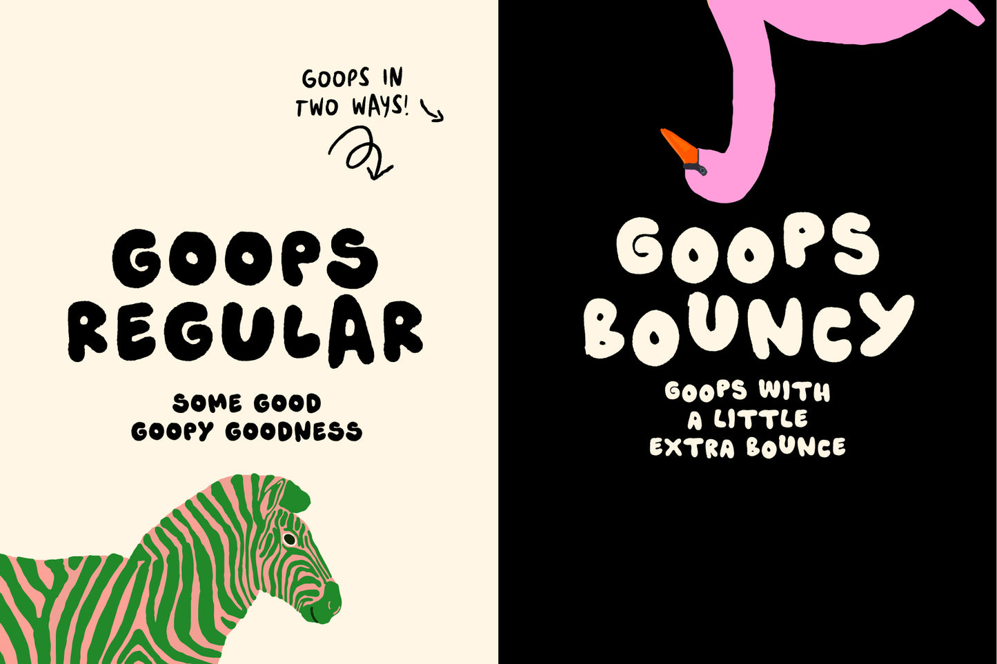 Goops - A handwriting bubble font