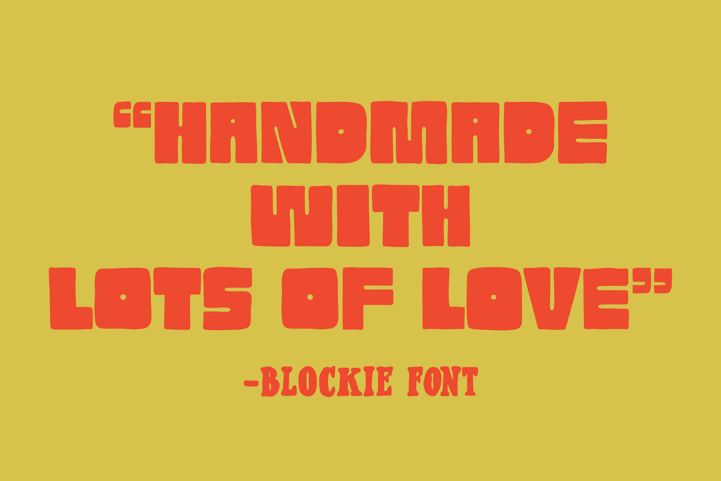 Blockie - Hand-lettered Display Font