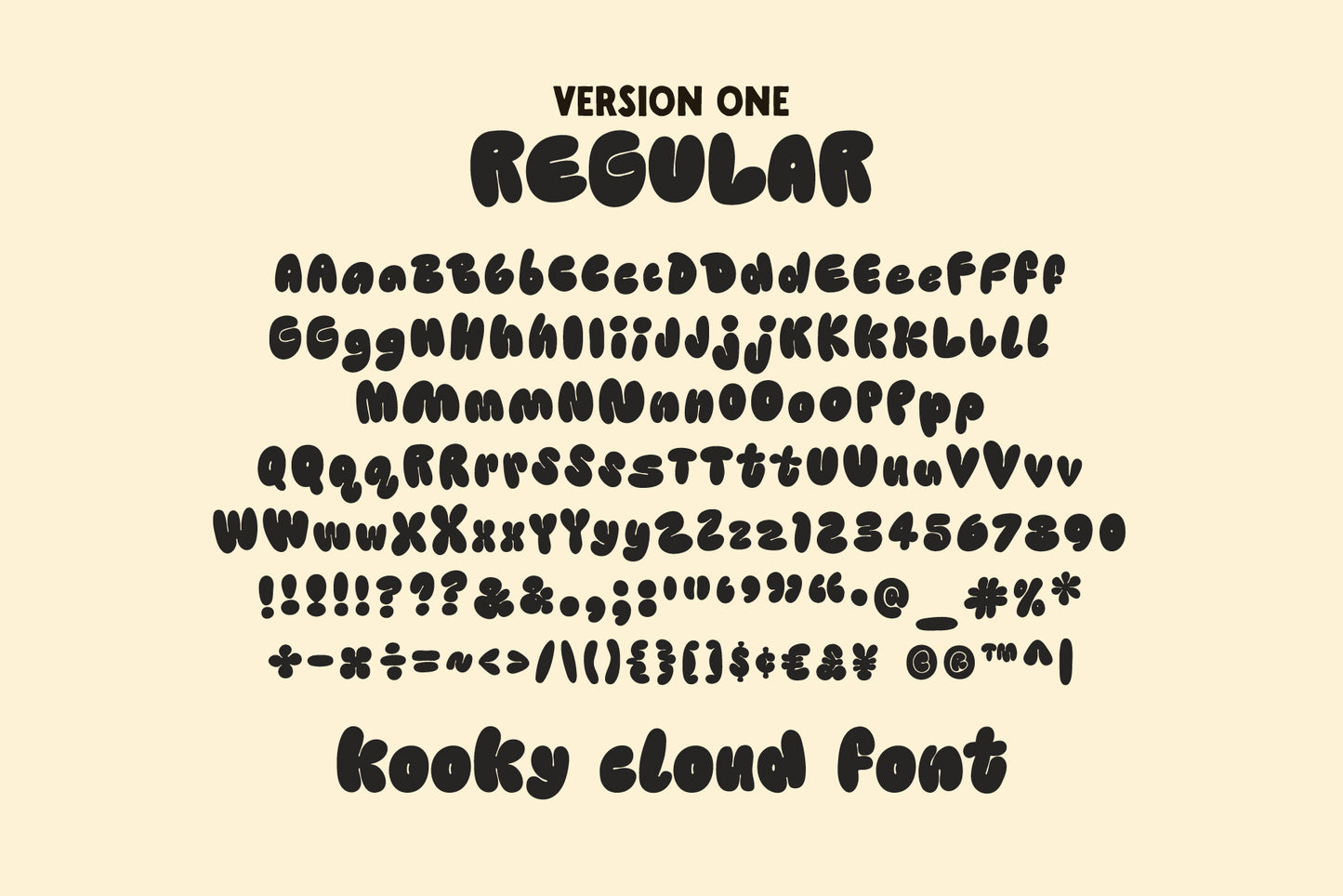 Kooky Cloud - Unique Bold Bubble Font