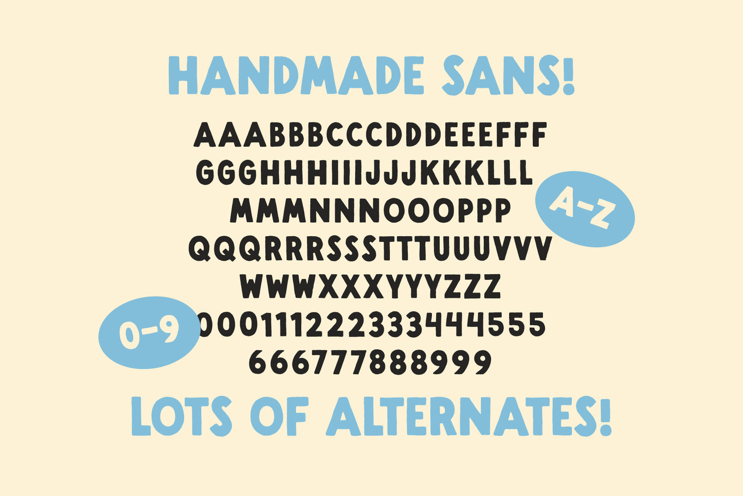 Handmade Sans - A Handlettered Font