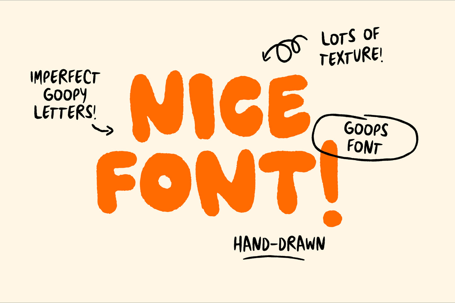 Goops - A handwriting bubble font
