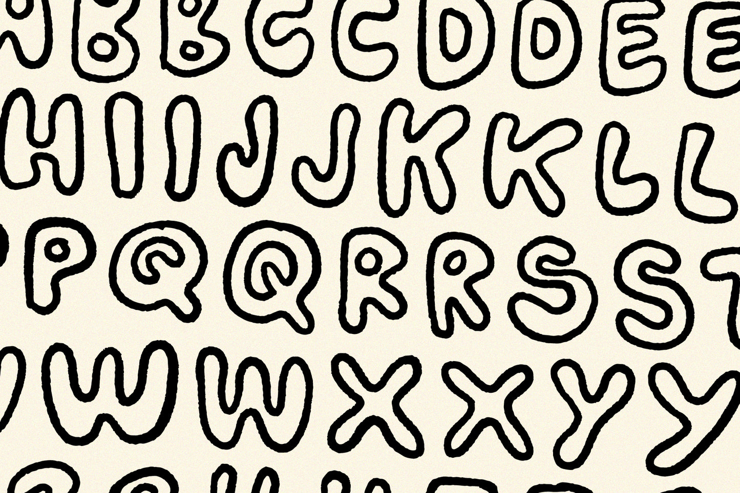 Goops Outlines - Handwritten Font