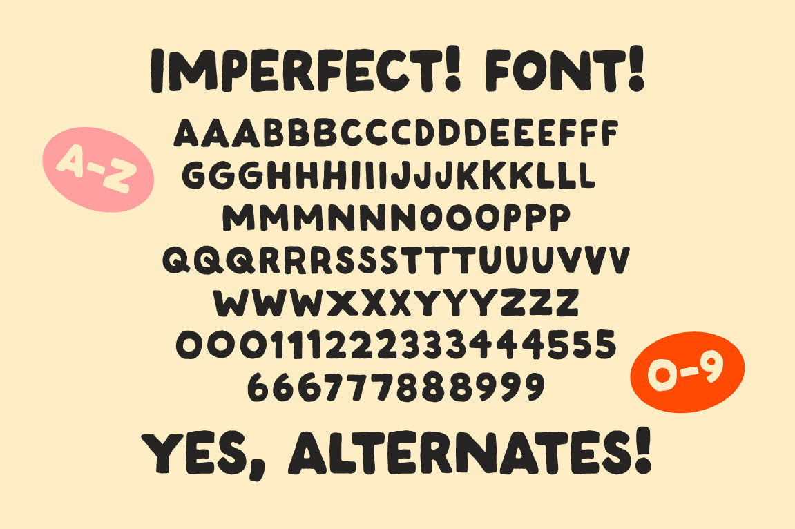 Imperfect - A Handwritten Sans Serif
