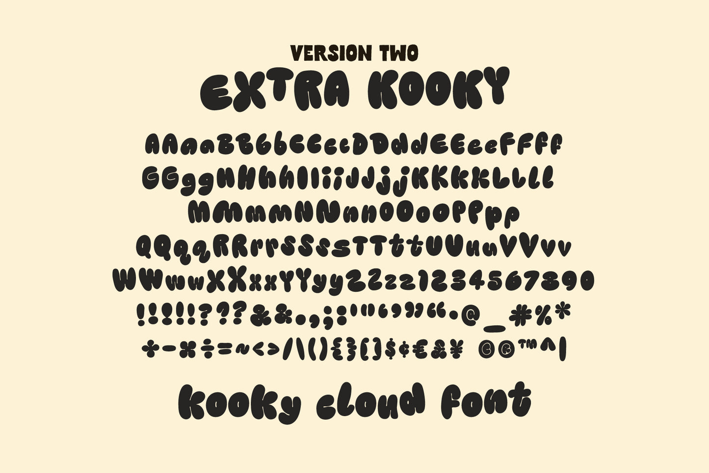 Kooky Cloud - Unique Bold Bubble Font
