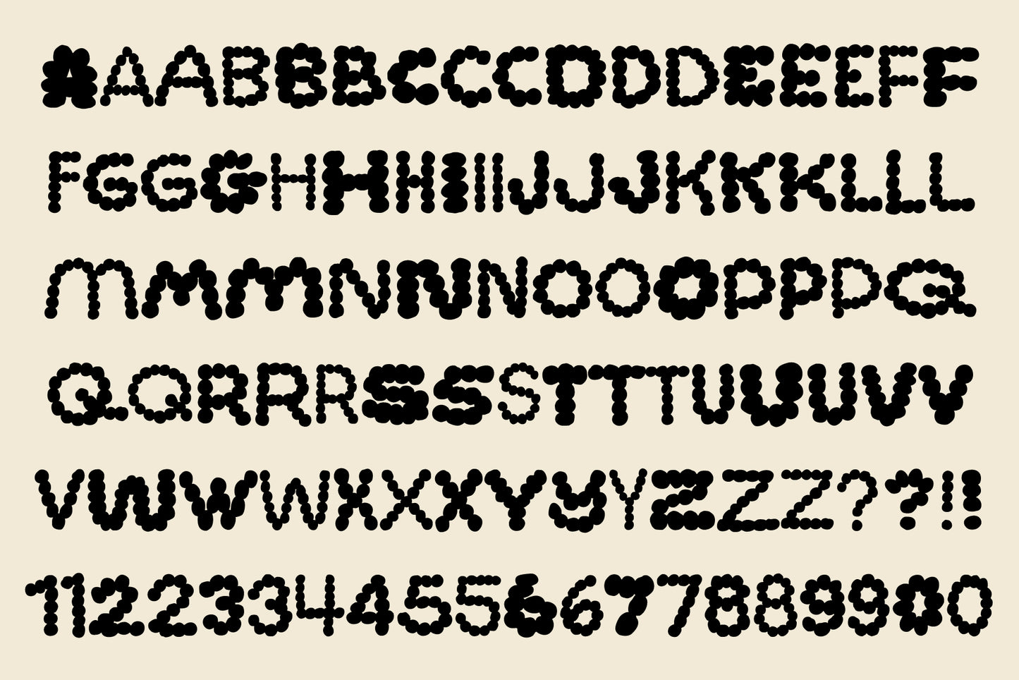Dottie - A bubbly hand-lettered font