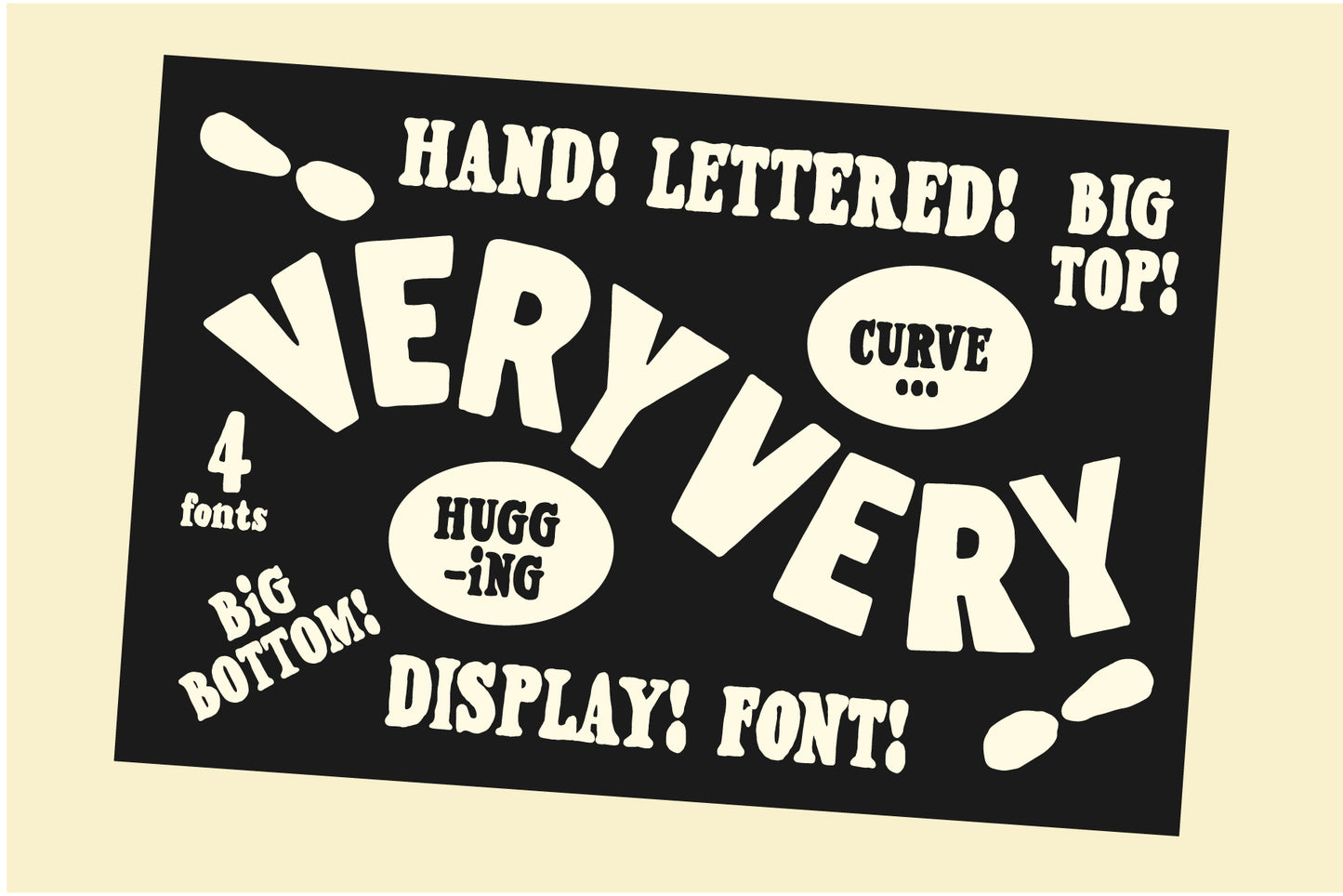 Very Font Family - Unique Retro Hand-lettered