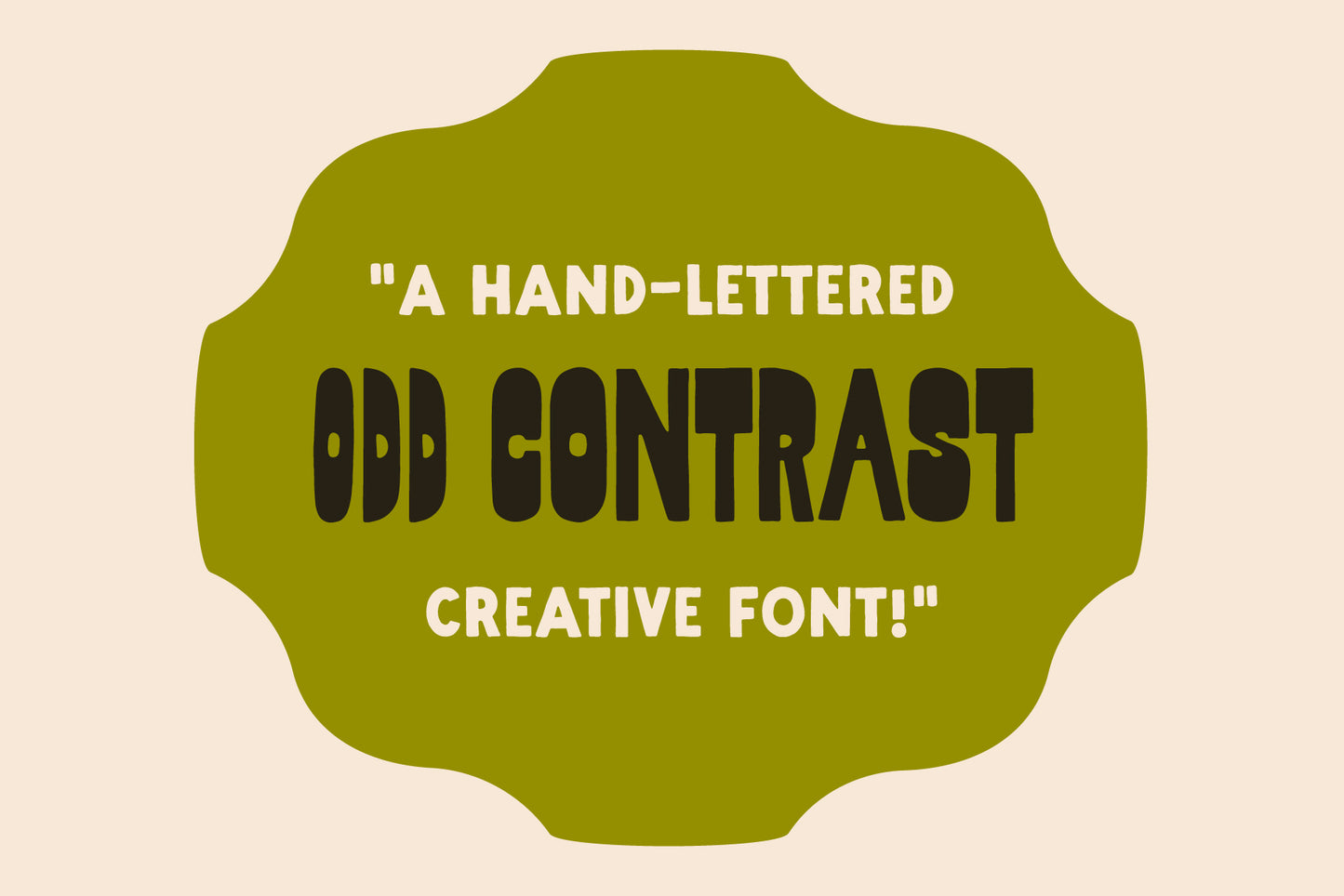 Oddball - Reverse Contrast Hand-lettered Font