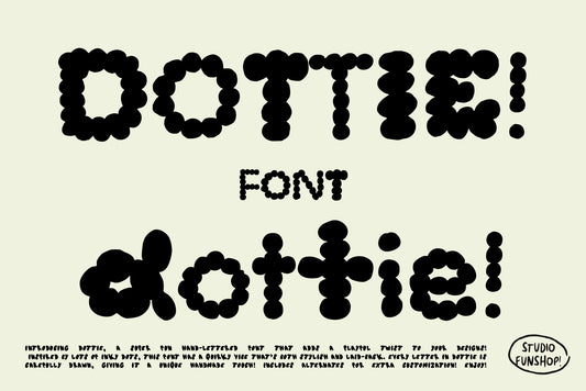 Dottie - A bubbly hand-lettered font