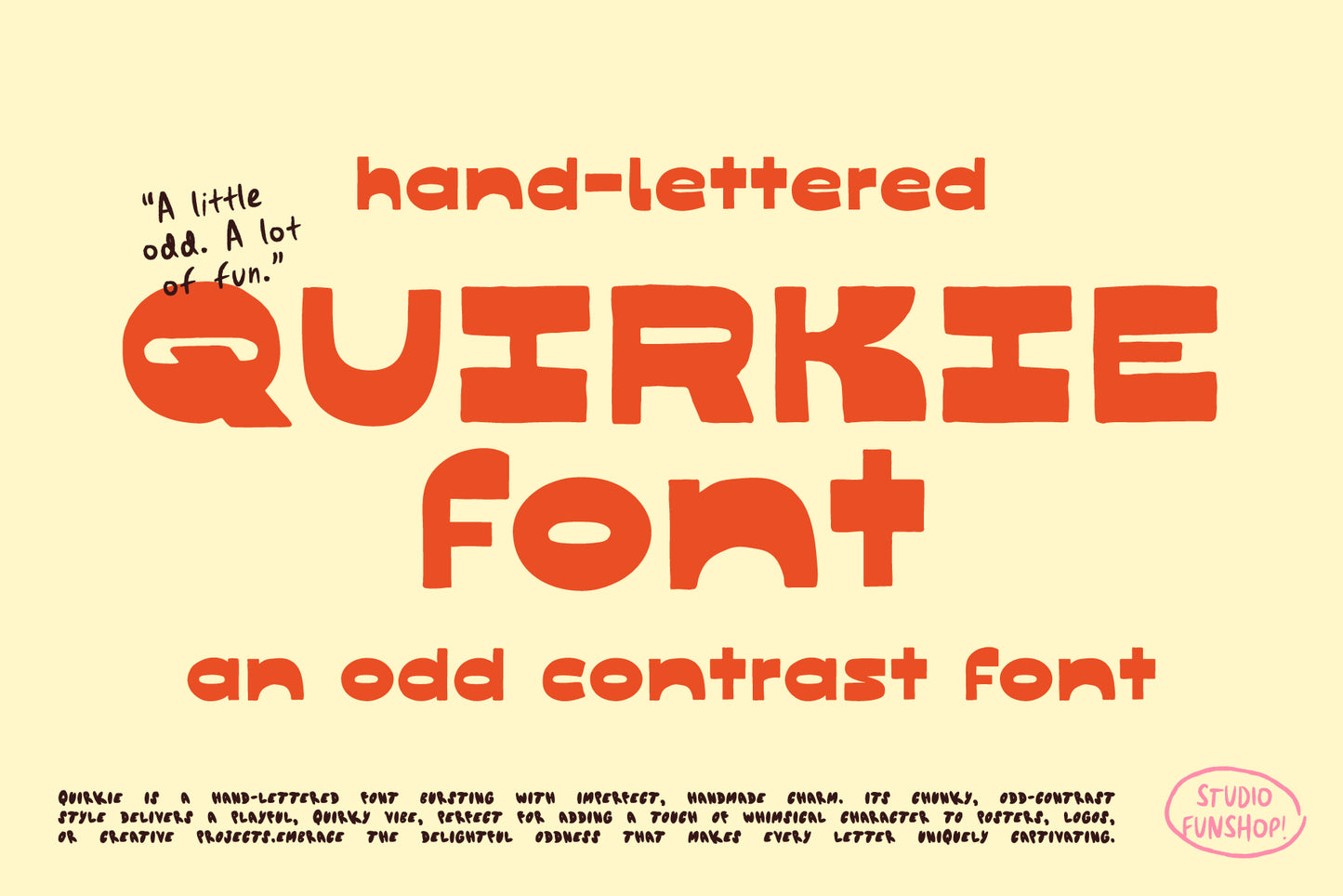 Quirkie - Reverse Contrast Font