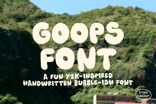Goops - A handwriting bubble font