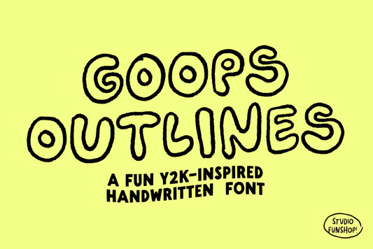 Goops Outlines - Handwritten Font