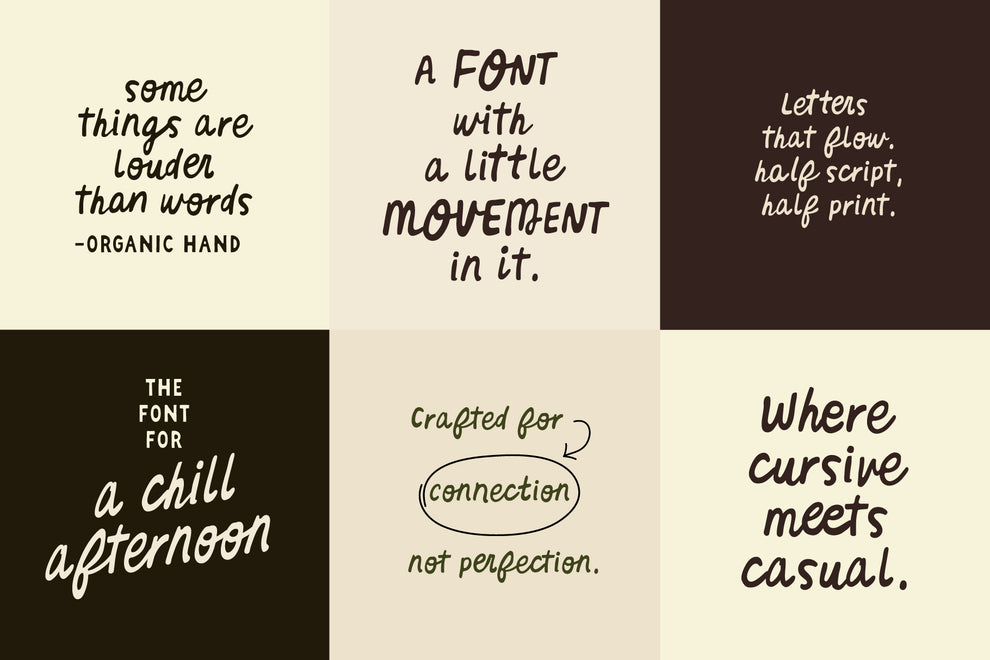 Simi Script Font Organic Hand - Semi-script Font – Hello Funshop