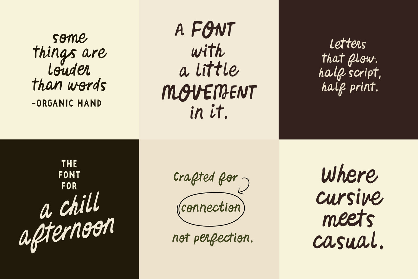 Organic Hand - Semi-script Font