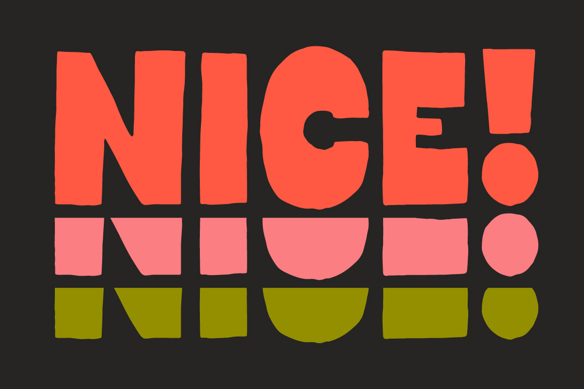 Baddie - Reverse Contrast Handmade Font