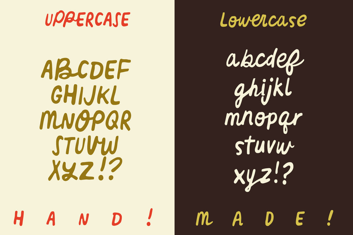 Simi Script Font Organic Hand - Semi-script Font – Hello Funshop