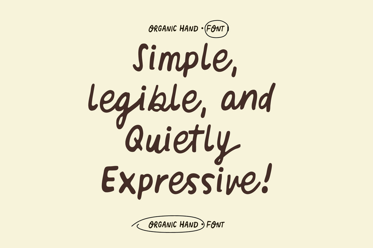 Simi Script Font Organic Hand - Semi-script Font – Hello Funshop