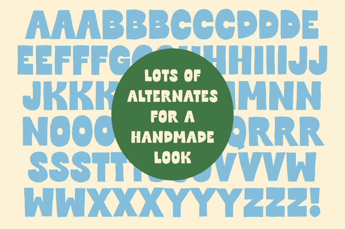 Baddie - Reverse Contrast Handmade Font