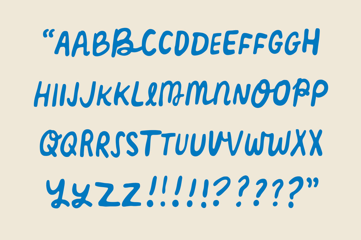 Simi Script Font Organic Hand - Semi-script Font – Hello Funshop