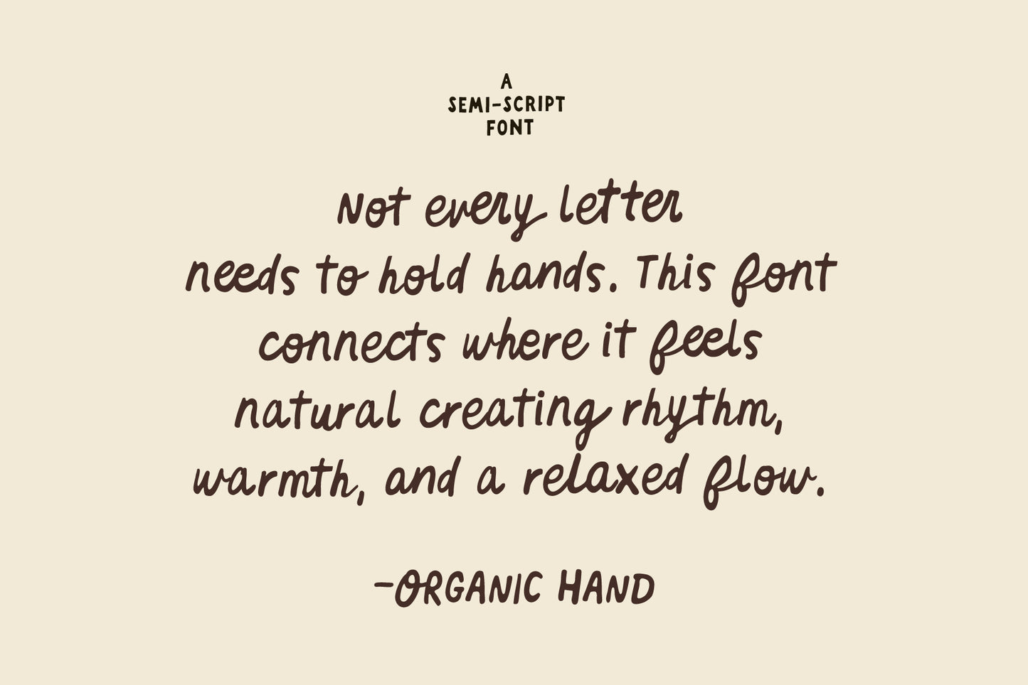 Organic Hand - Semi-script Font