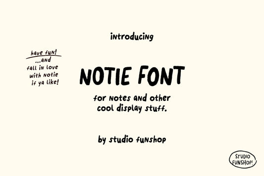 Notie - A Handwriting Font