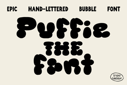 Puffie - Bold Handmade Bubble Font