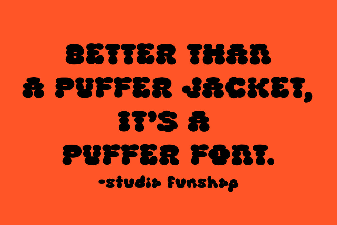 Puffie - Bold Handmade Bubble Font