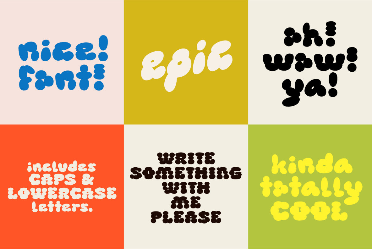 Puffie - Bold Handmade Bubble Font