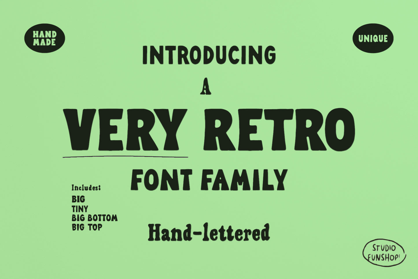 Very Font Family - Unique Retro Hand-lettered