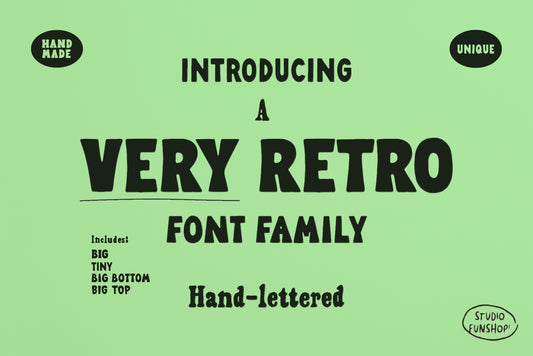 Very Font Family - Unique Retro Hand-lettered