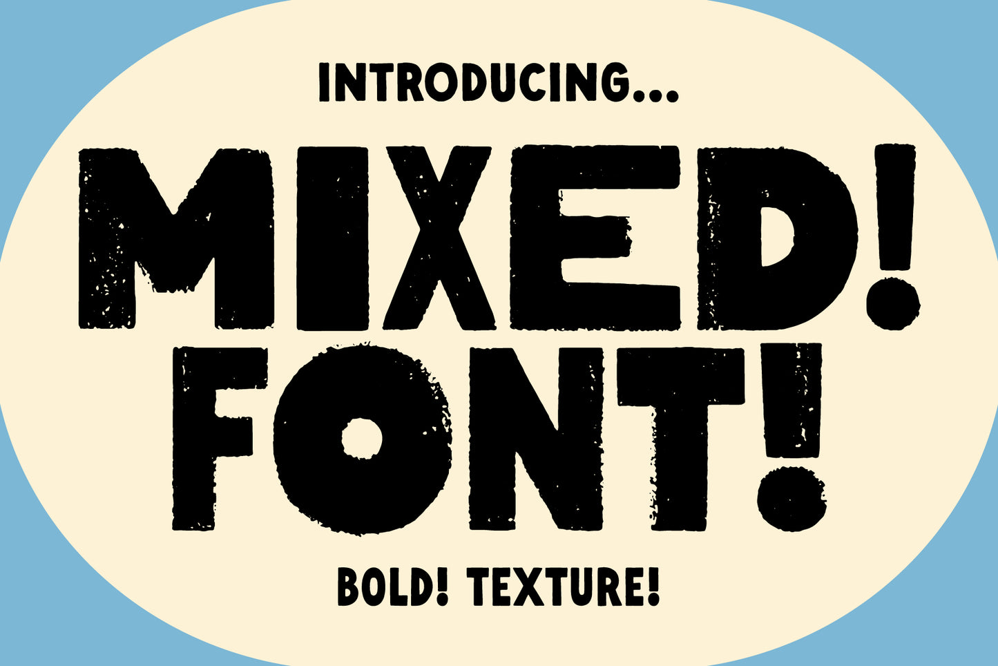 Mixed Font - Bold Textured Hand-lettered Sans