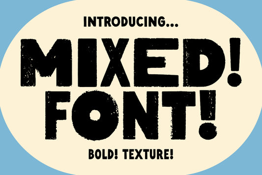Mixed Font - Bold Textured Hand-lettered Sans