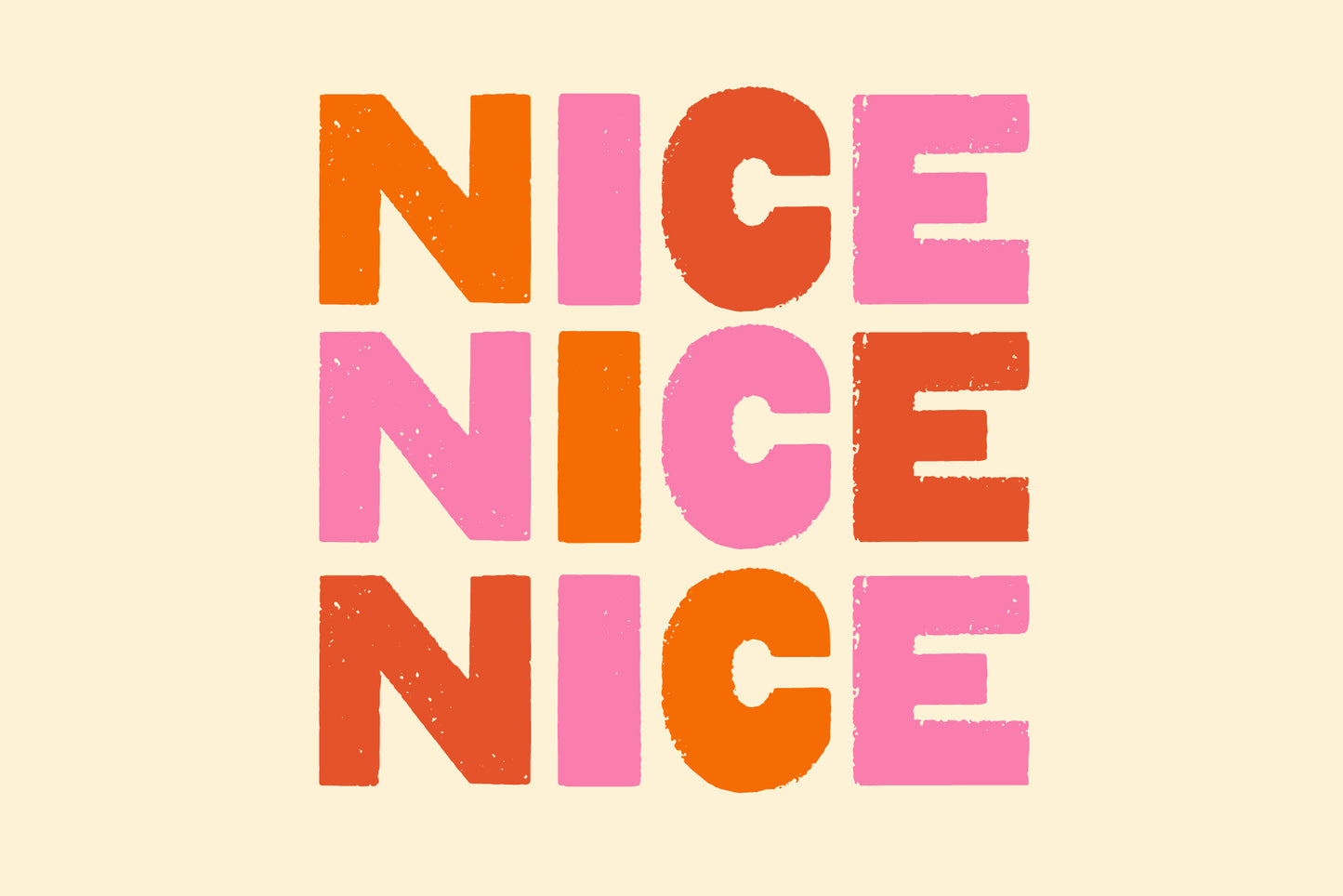 Mixed Font - Bold Textured Hand-lettered Sans