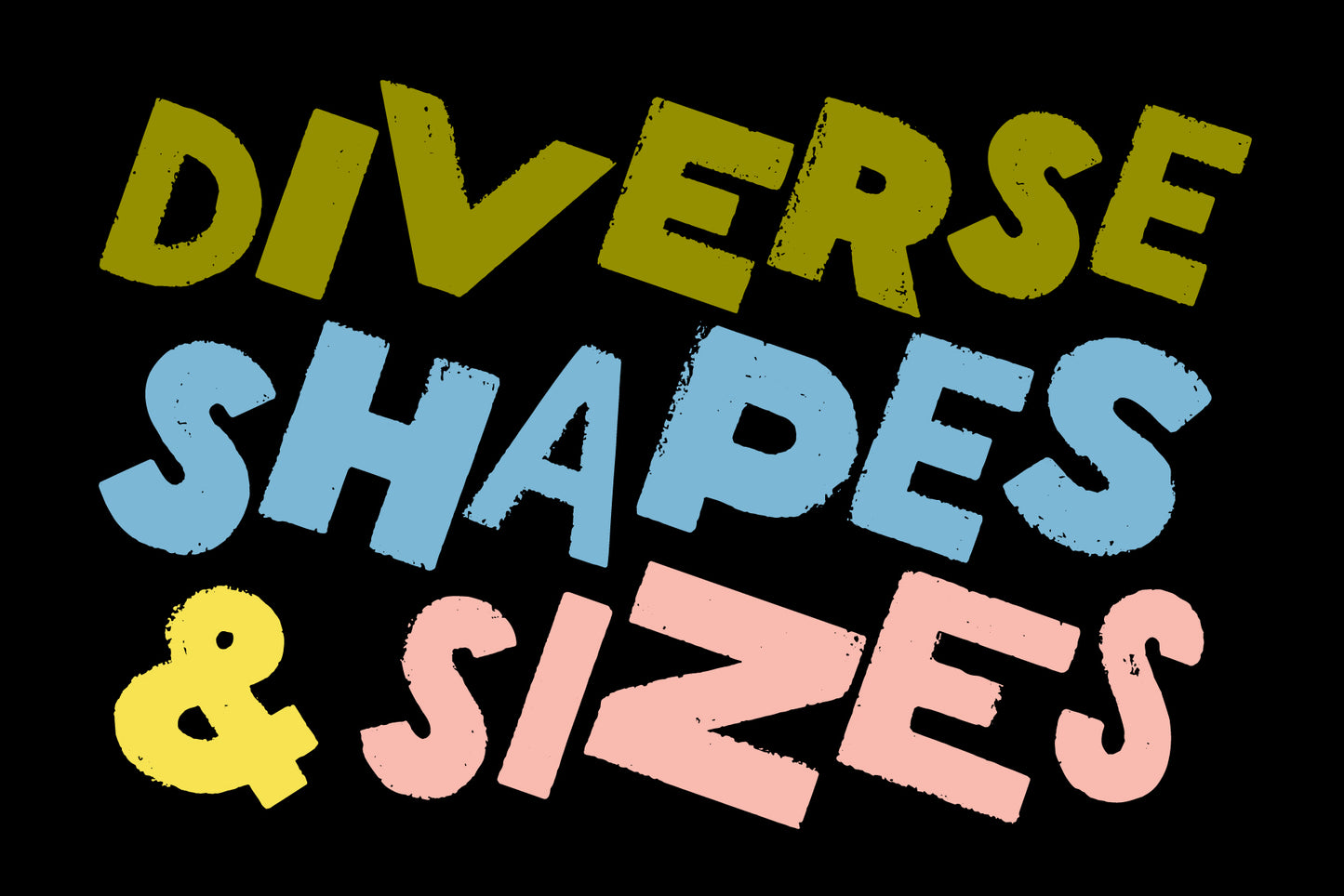 Mixed Font - Bold Textured Hand-lettered Sans