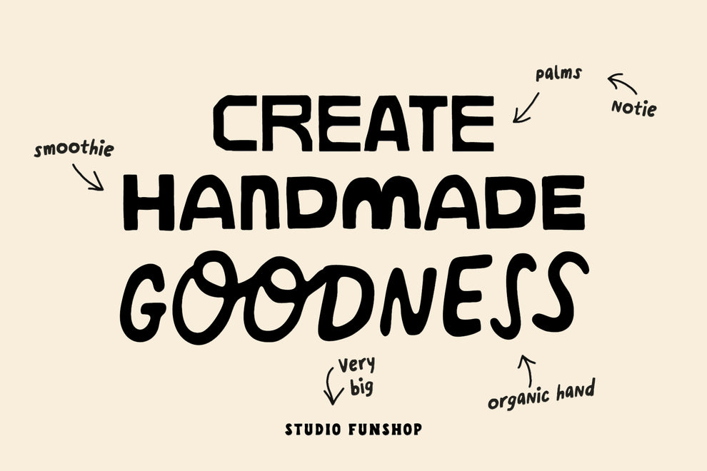 The Whole Shop Handmade Font Collection – Hello Funshop